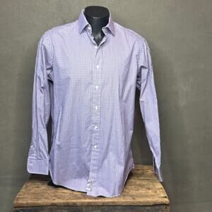Polo Ralph Lauren OCBD Purple Gingham Oxford Button Down Regent Classic Fit L